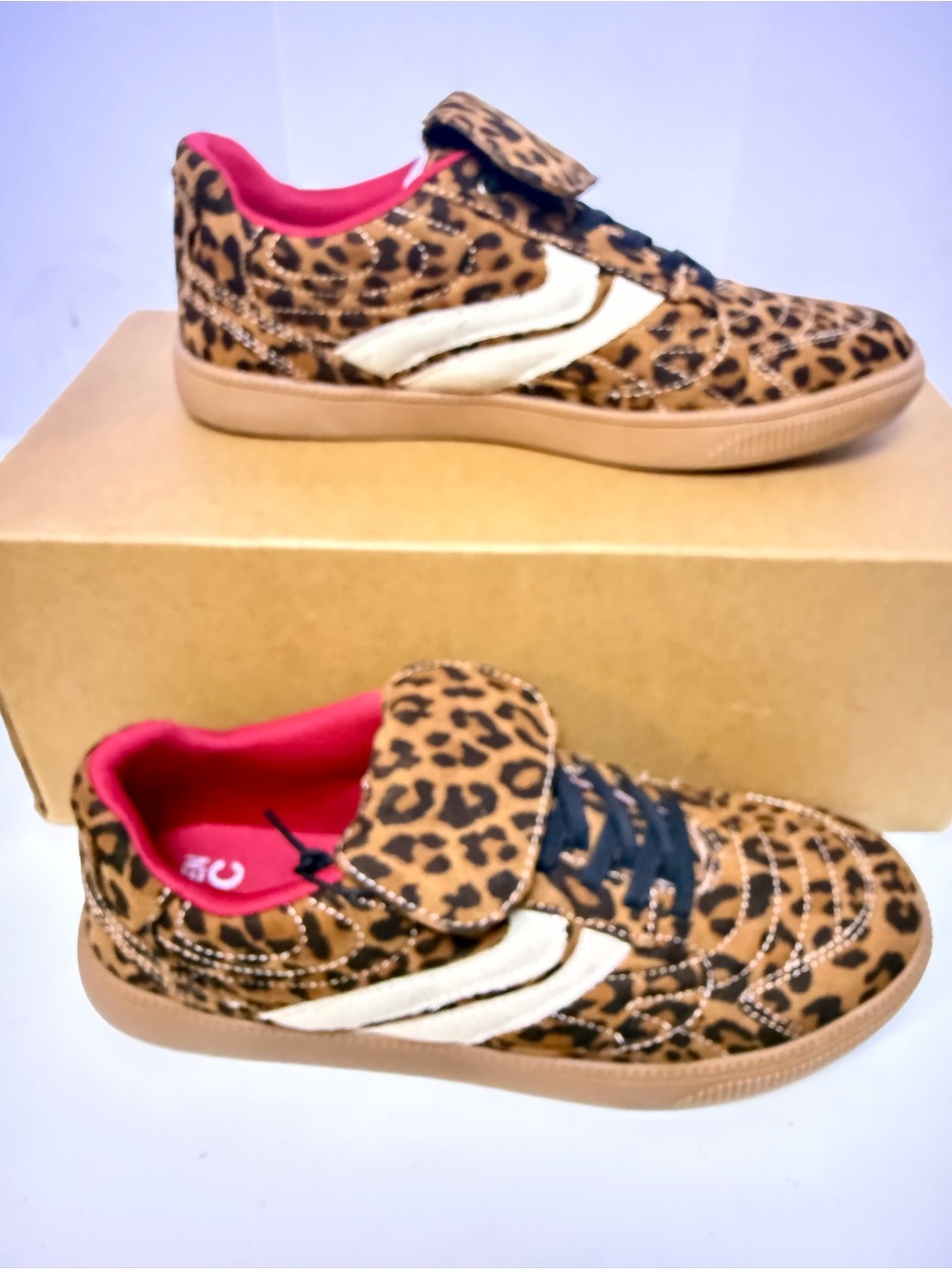 Madden Girl Leopard Print Sneakers with Pink Lining